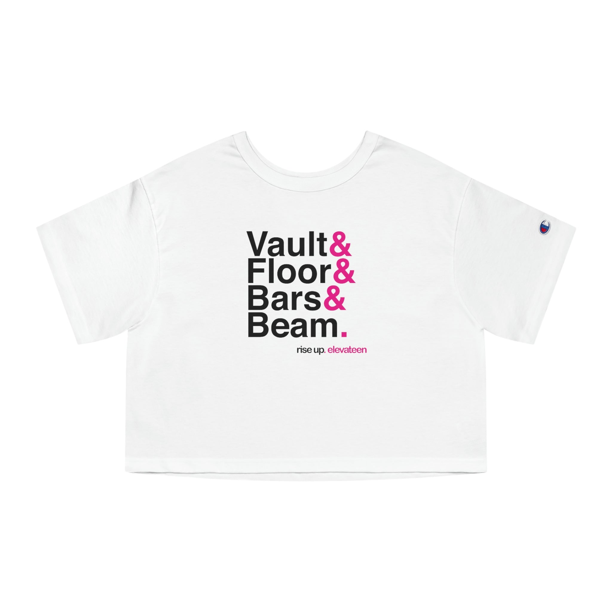 Teens Adults Champion Women s Heritage Cropped T Shirt RISE UP elevateen